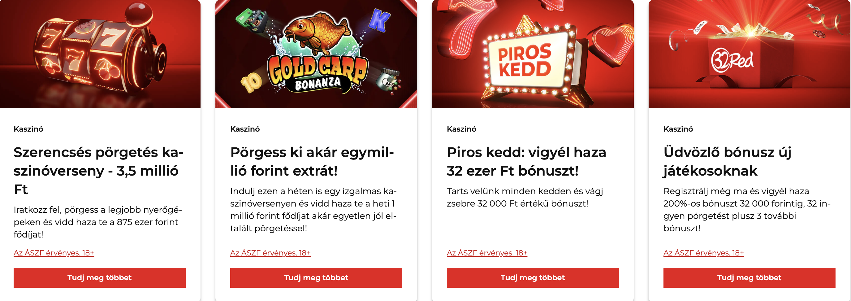 32 red bonus üdvözlő bónusz 32red