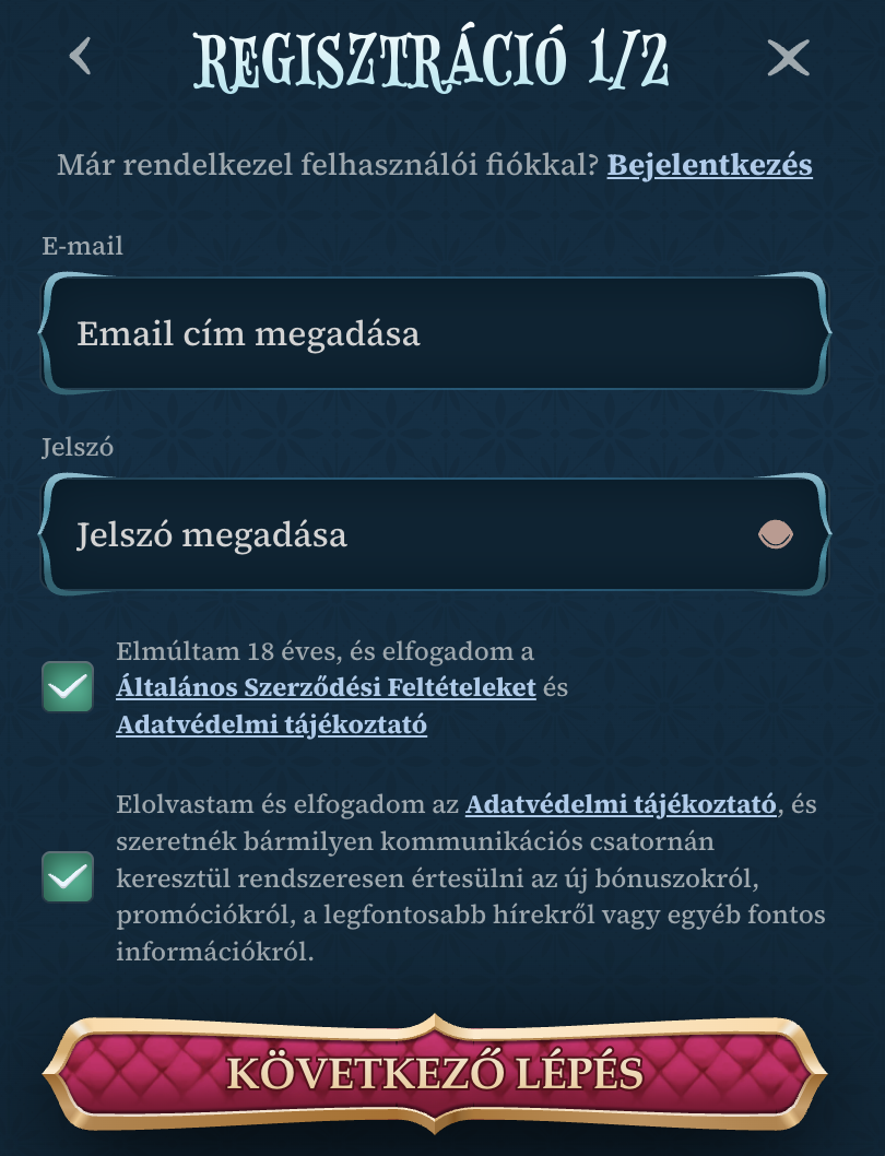 belépés BetAlice kaszinó BetAlice regisztráció