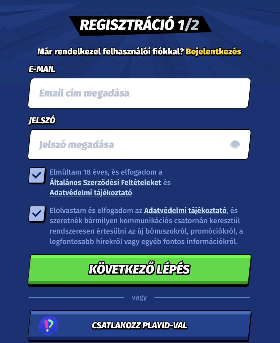 Big Clash casino regisztráció