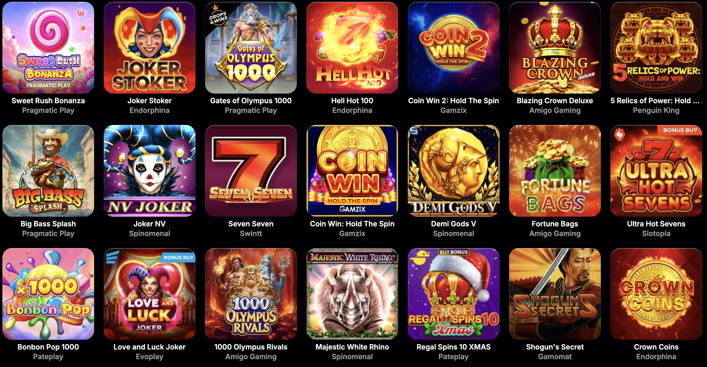 NV Casino nyerőgépek