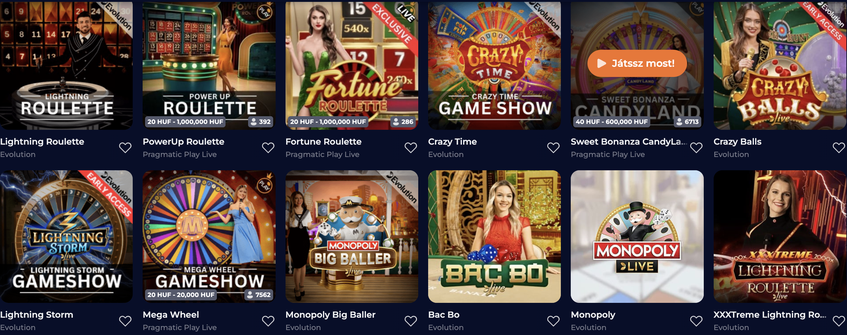 Schermata del lobby di Nine Casino che mostra una selezione di slot e la promozione del giorno