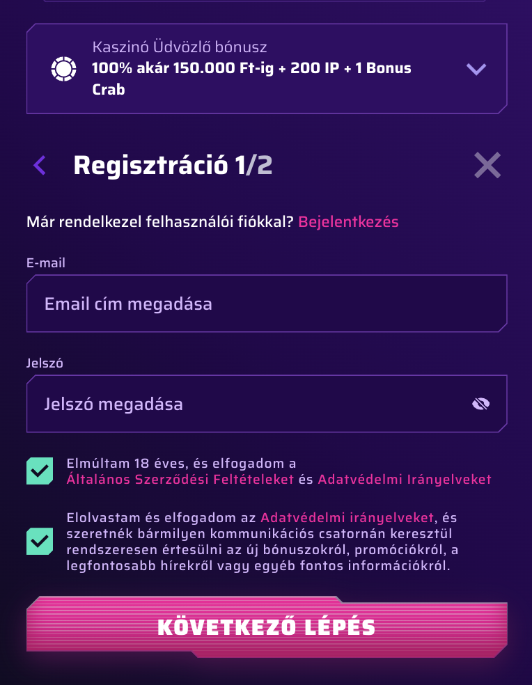 belépés robycasino roby casino regisztráció