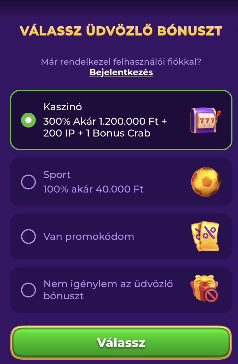 RoyalGame regisztráció