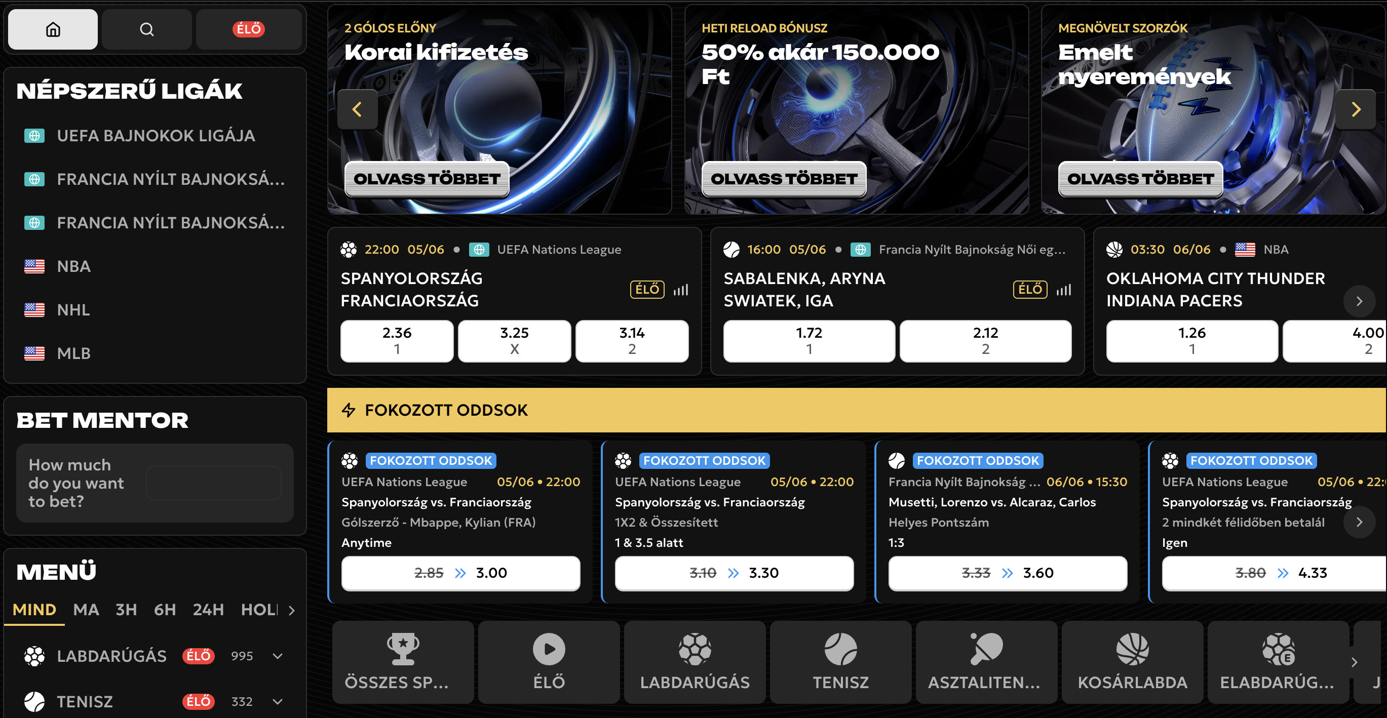 Spinsy sportfogadás Spinsy bet