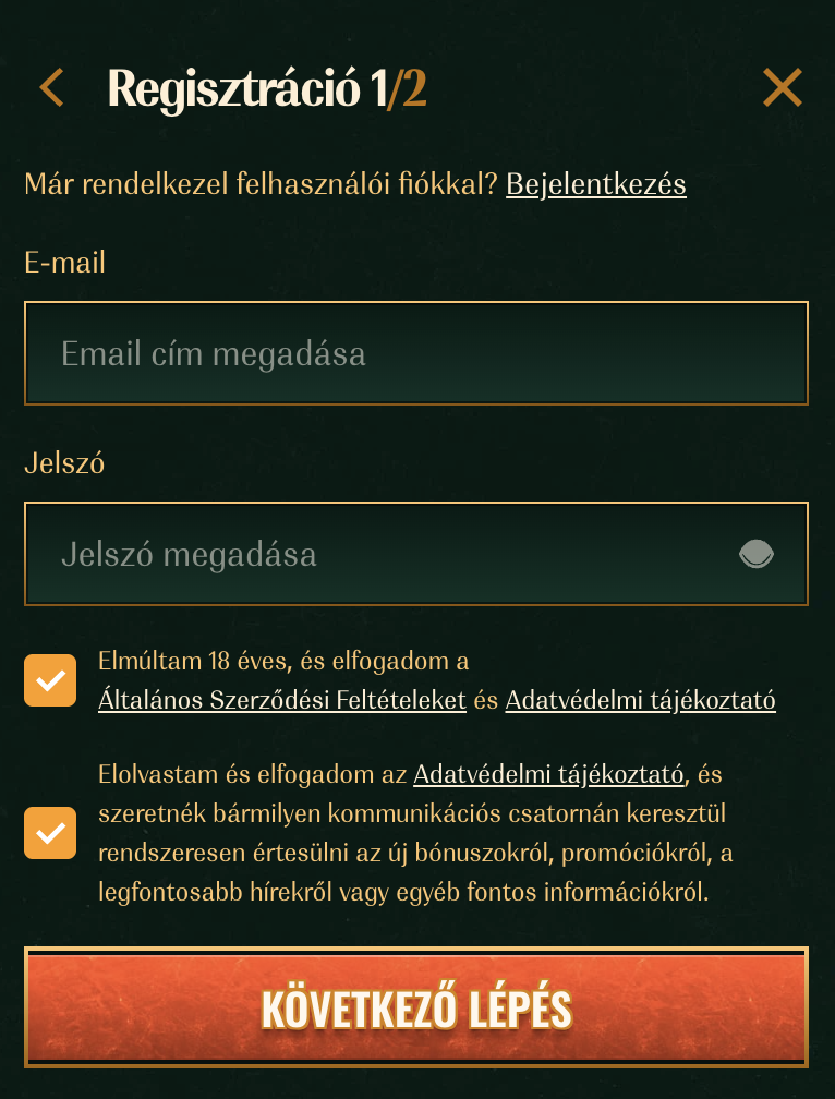 Spybet casino regisztráció