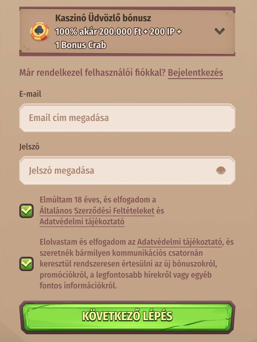 Stone Vegas casino regisztráció