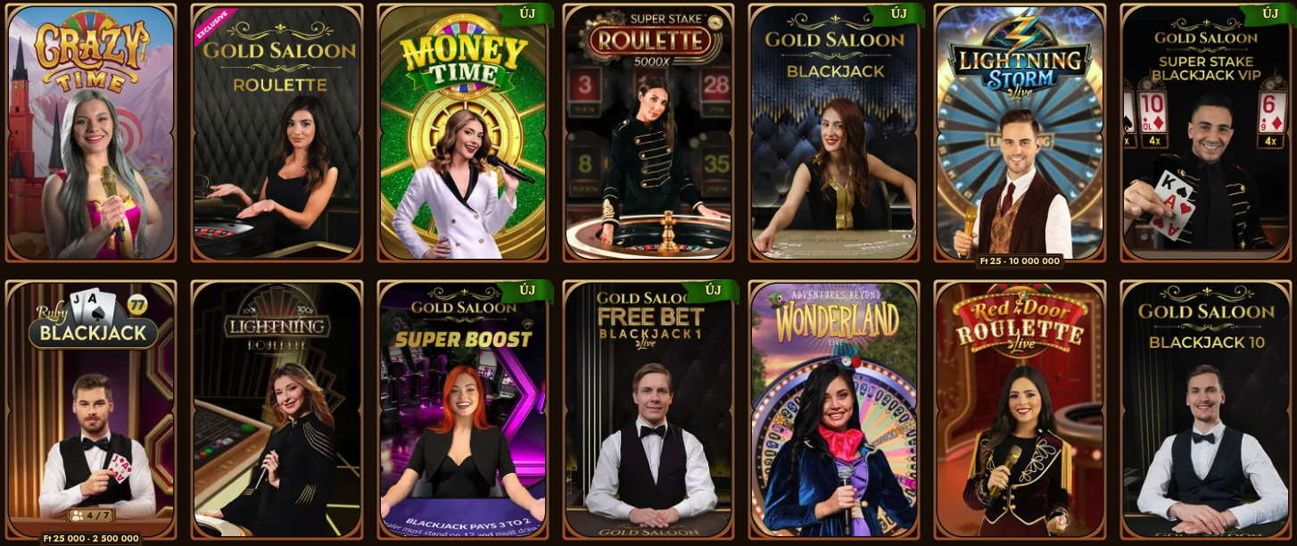 WildRobin élő kaszinó