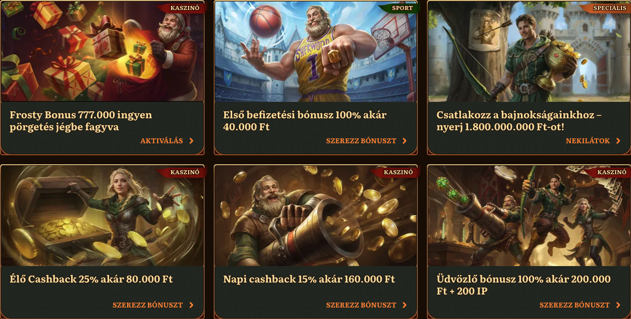 WildRobin üdvözlő bónusz