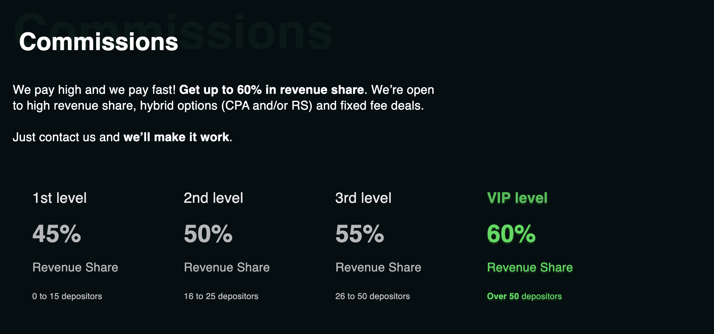 Vegasino partner program Vegasino affiliate program